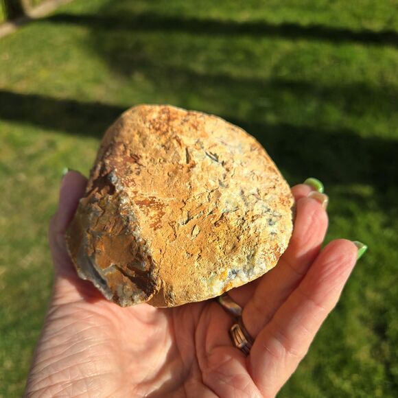 Blue Large Agate, Crystal Geode, Druzy Center, Natural Stone, Brazil Agate - Picture 9 of 10